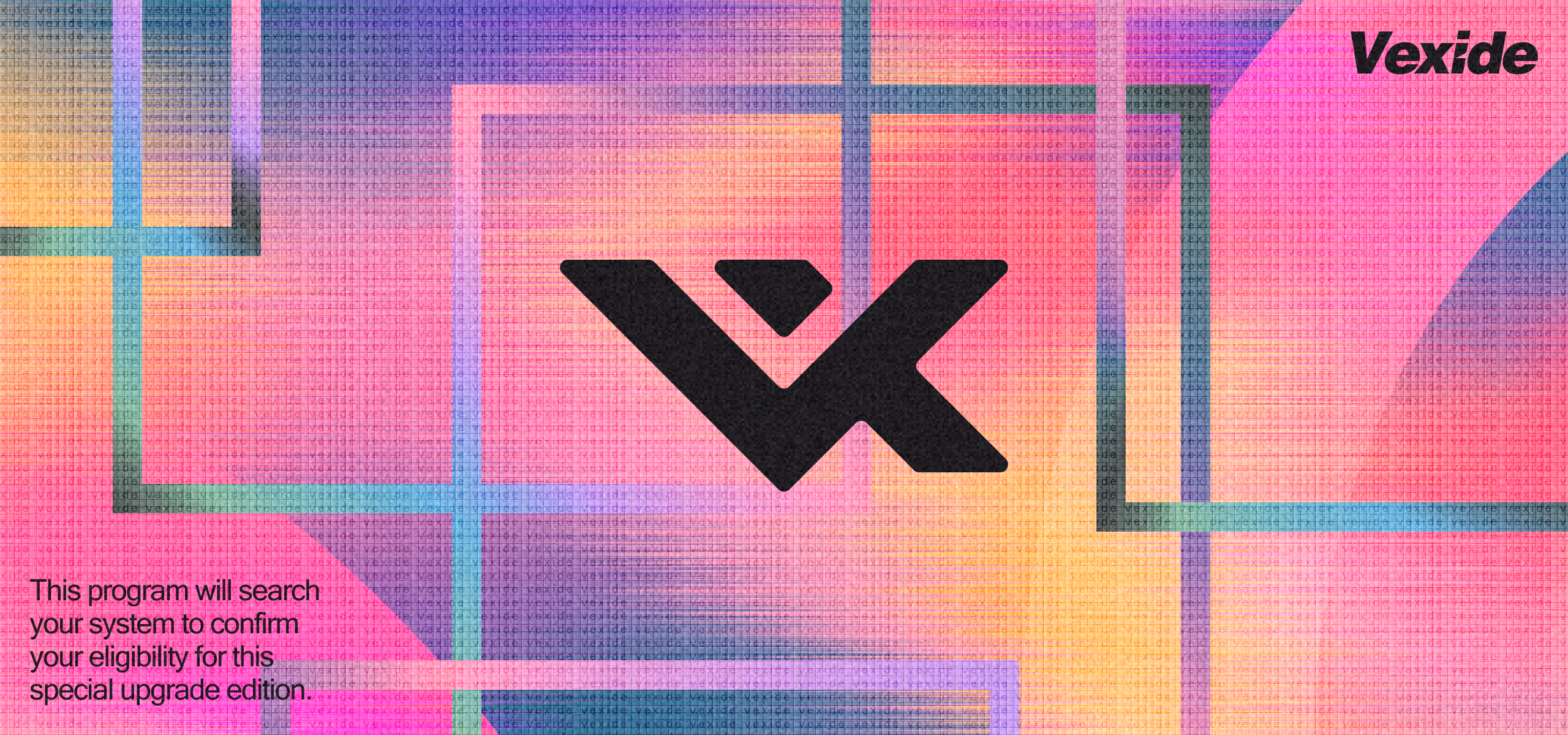 vexide logo in the style of the Windows ME boxart.